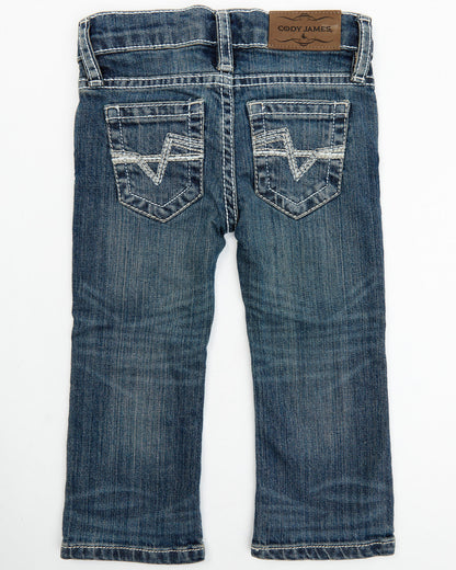 Cody James Toddler Boys' Stone Cold Wash Slim Boot Stretch Jeans