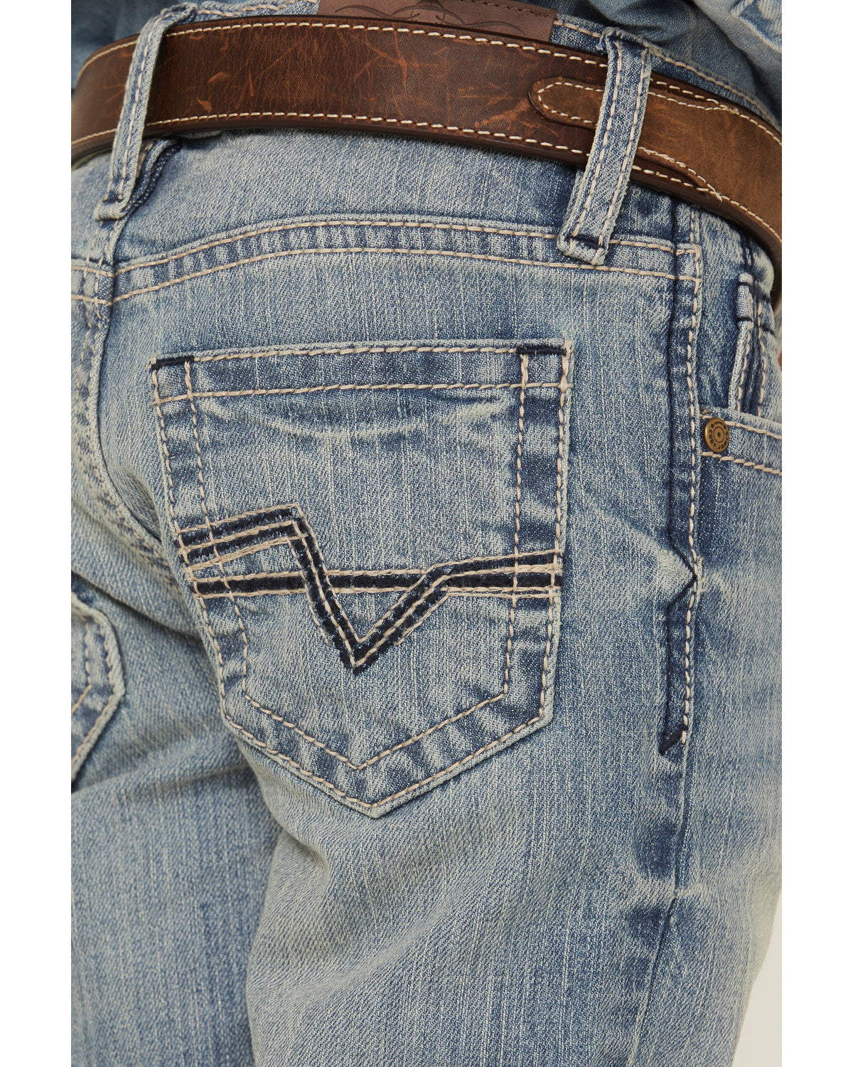 Cody James Boys' Crupper Light Wash Stretch Slim Straight Jeans