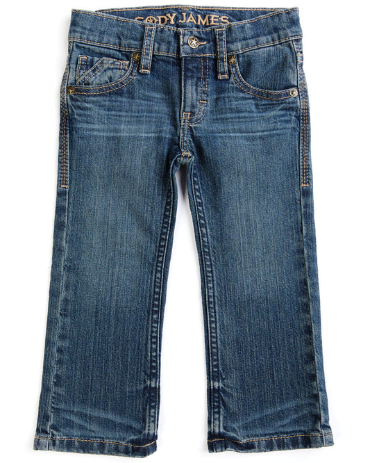 Cody James Toddler Boys' Saguaro Dark Wash Mid Rise Stretch Slim Bootc