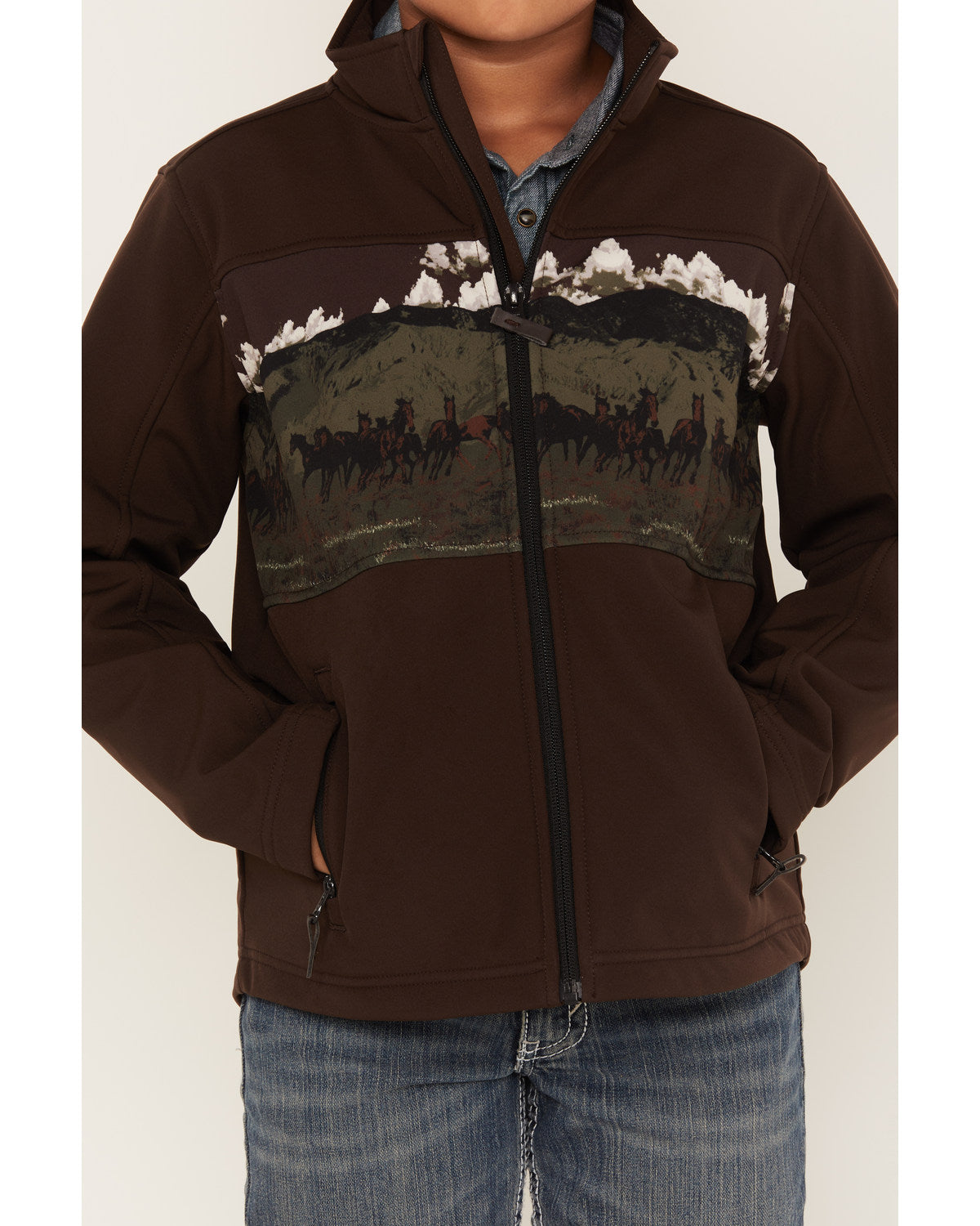 Cody James Boys' Western Scenic Print Softshell Jacket