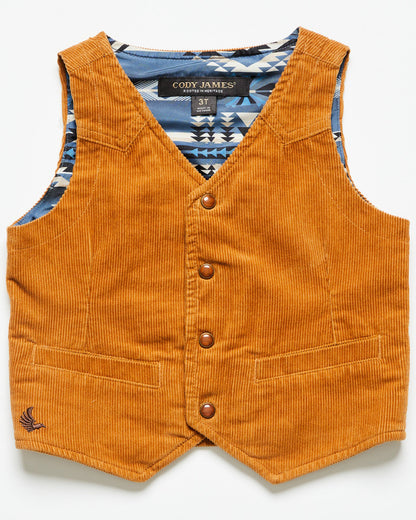 Cody James Toddler Boys' William Corduroy Snap Vest