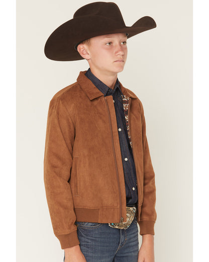 Cody James Boys' Harrington Faux Suede Bomber Jacket