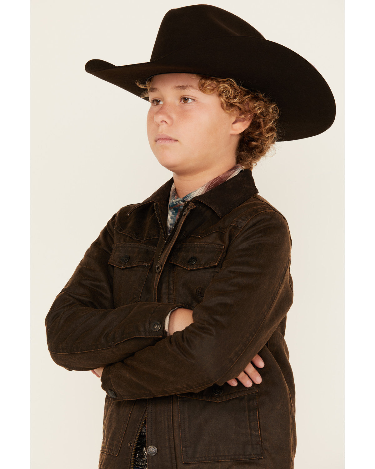 Cody James Boys' Road Dust Oil Skin Jacket