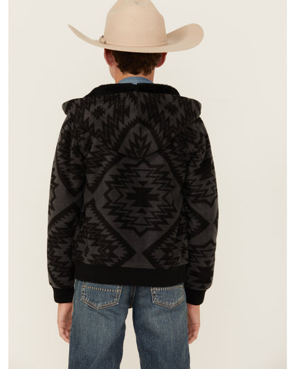 Cody James Boys' Basin Southwestern Print Hooded Jacket