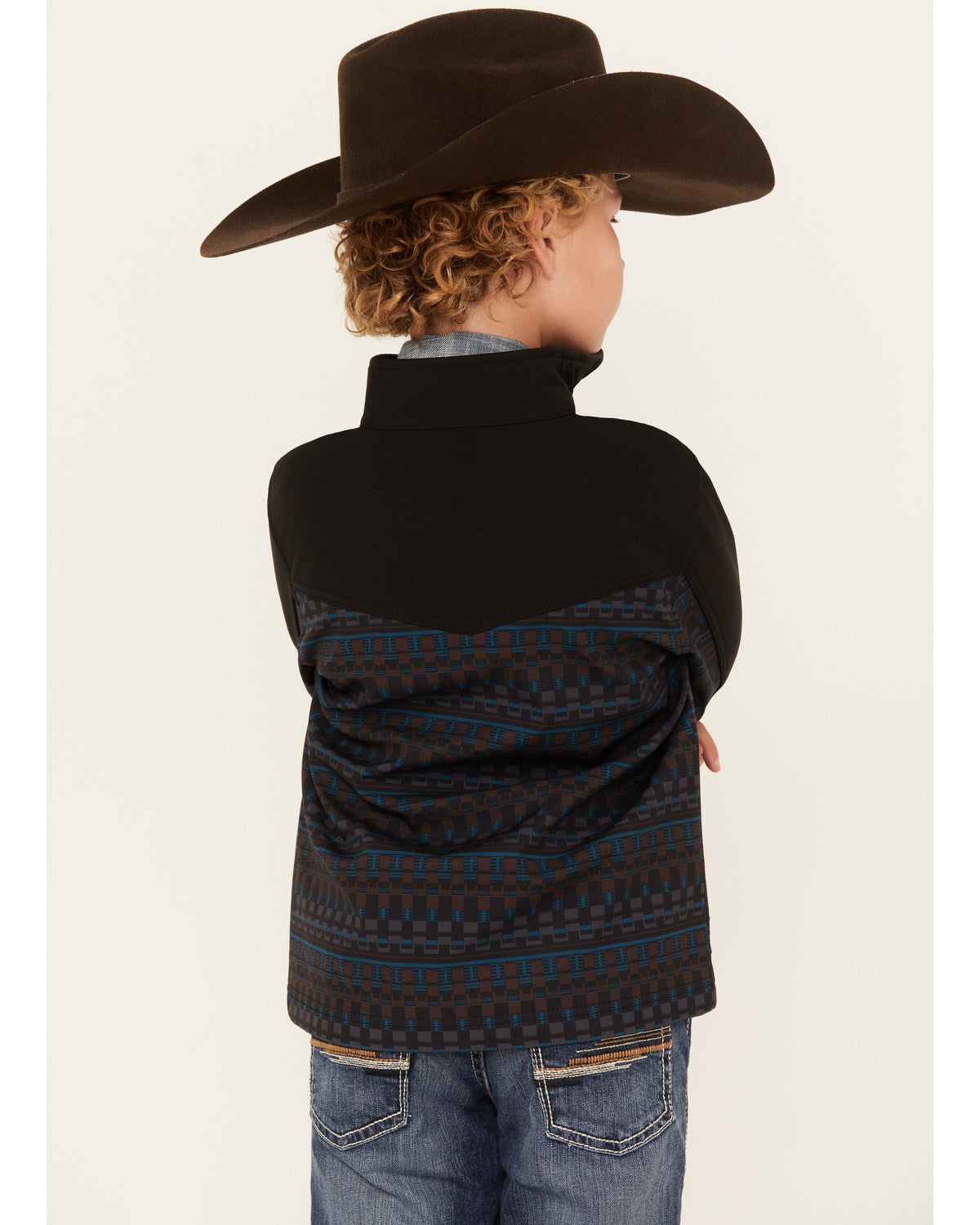 Cody James Boys' Color Block Pattern Softshell Jacket