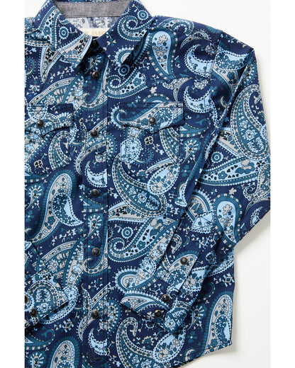 Cody James Toddler Boys' Westward Paisley Print Long Sleeve Snap Weste