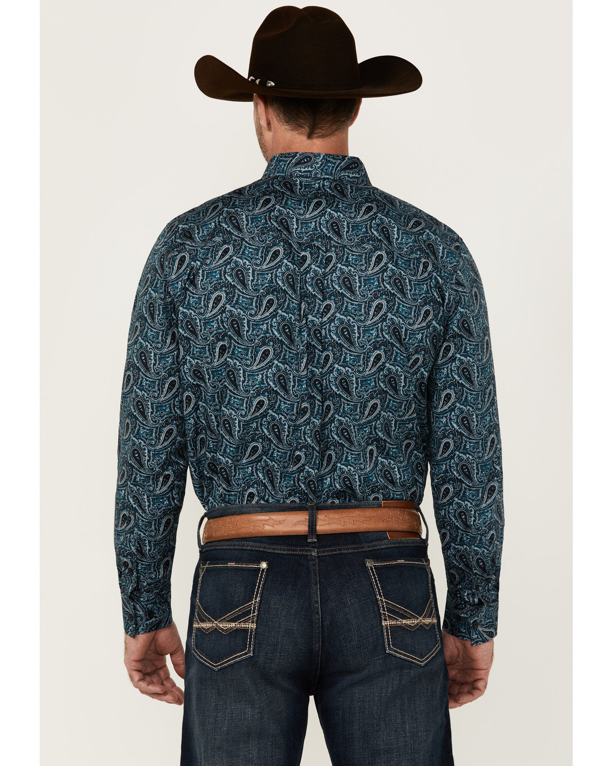 Cody James Men's Lasso Paisley Print Long Sleeve Button-Down Stretch W
