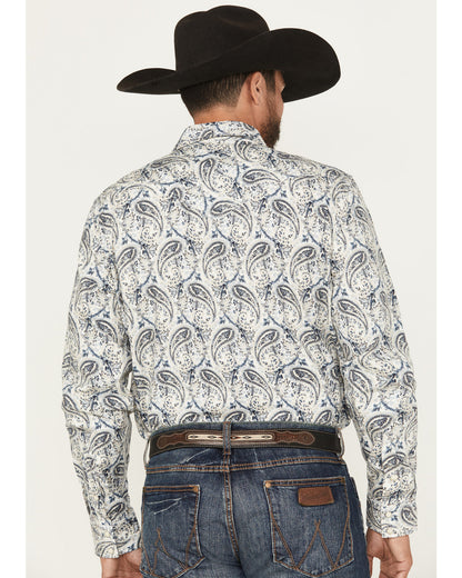 Cody James Men's Rodeo Runway Paisley Print Long Sleeve Snap Shirt