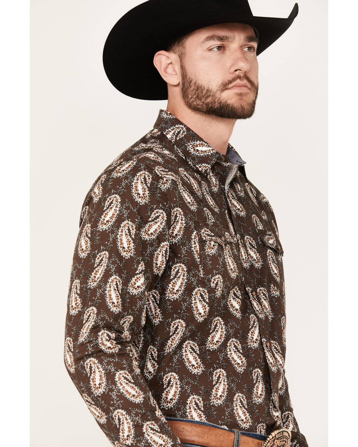 Cody James Men's Flea Market Paisley Print Long Sleeve Snap Western Sh