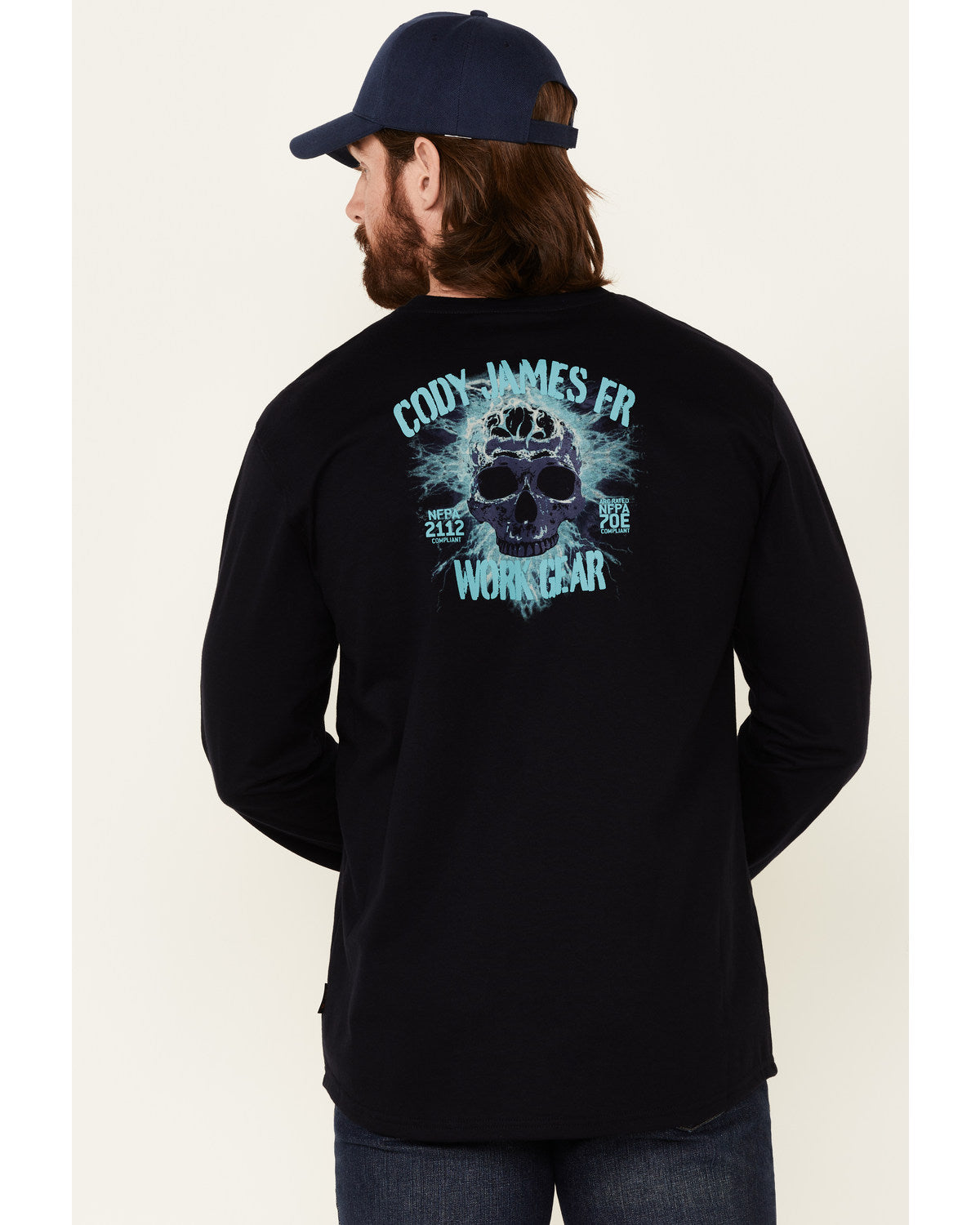 Cody James Men's FR Back Graphic Long Sleeve Work T-Shirt
