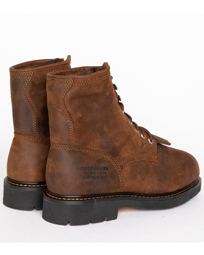 Cody James Men's 8" Mustang Lace-Up Kiltie Waterproof Work Boots - Com