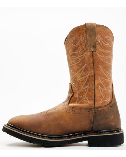 Cody James Men's Mustang Pull-On Waterproof Work Boots - Soft Toe