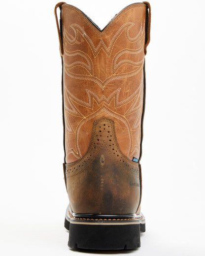 Cody James Men's Mustang Pull-On Waterproof Work Boots - Soft Toe