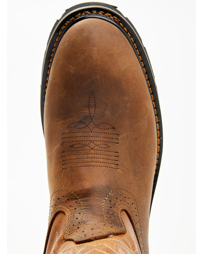 Cody James Men's Mustang Pull-On Waterproof Work Boots - Soft Toe