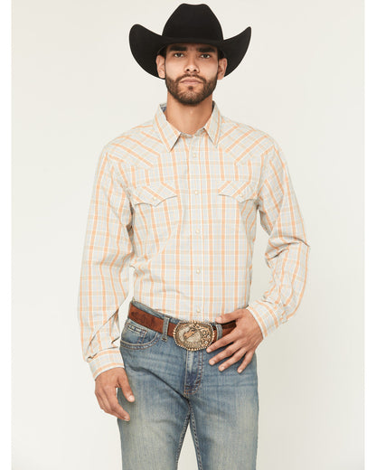 Cody James Men's Tanhue Plaid Print Long Sleeve Snap Western Shirt