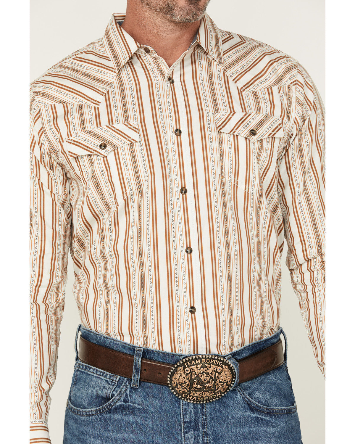 Cody James Men's Sierra Southwestern Striped Long Sleeve Snap Western