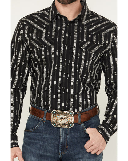 Cody James Men's Range Rover Ready Striped Long Sleeve Snap Western Sh