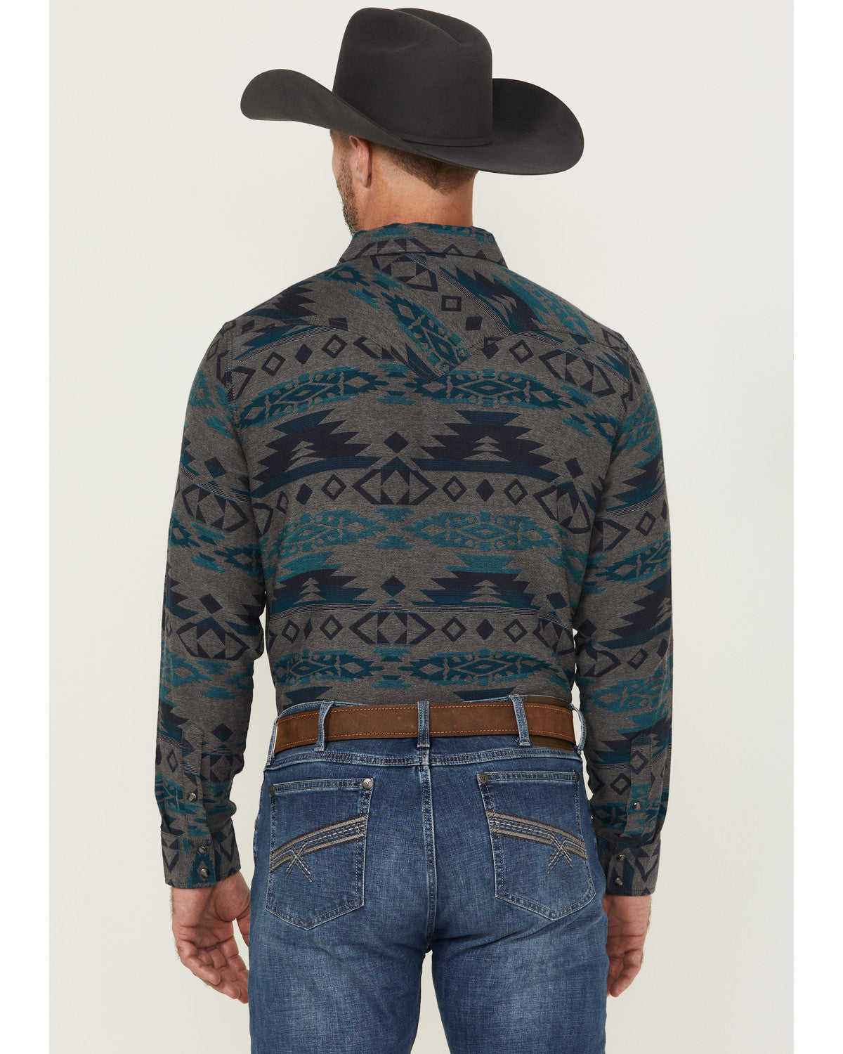 Cody James Men's Julian Southwestern Print Long Sleeve Snap Western Sh