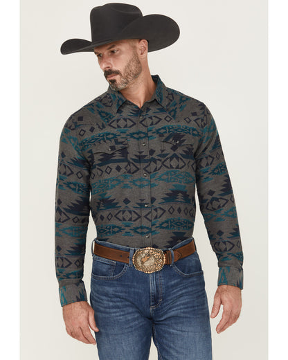 Cody James Men's Julian Southwestern Print Long Sleeve Snap Western Sh