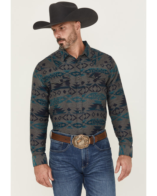 Cody James Men's Julian Southwestern Print Long Sleeve Snap Western Sh