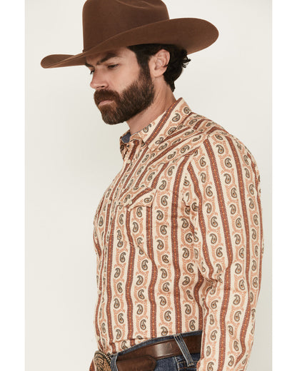 Cody James Men's Stillwell Paisley Print Long Sleeve Snap Western Shir