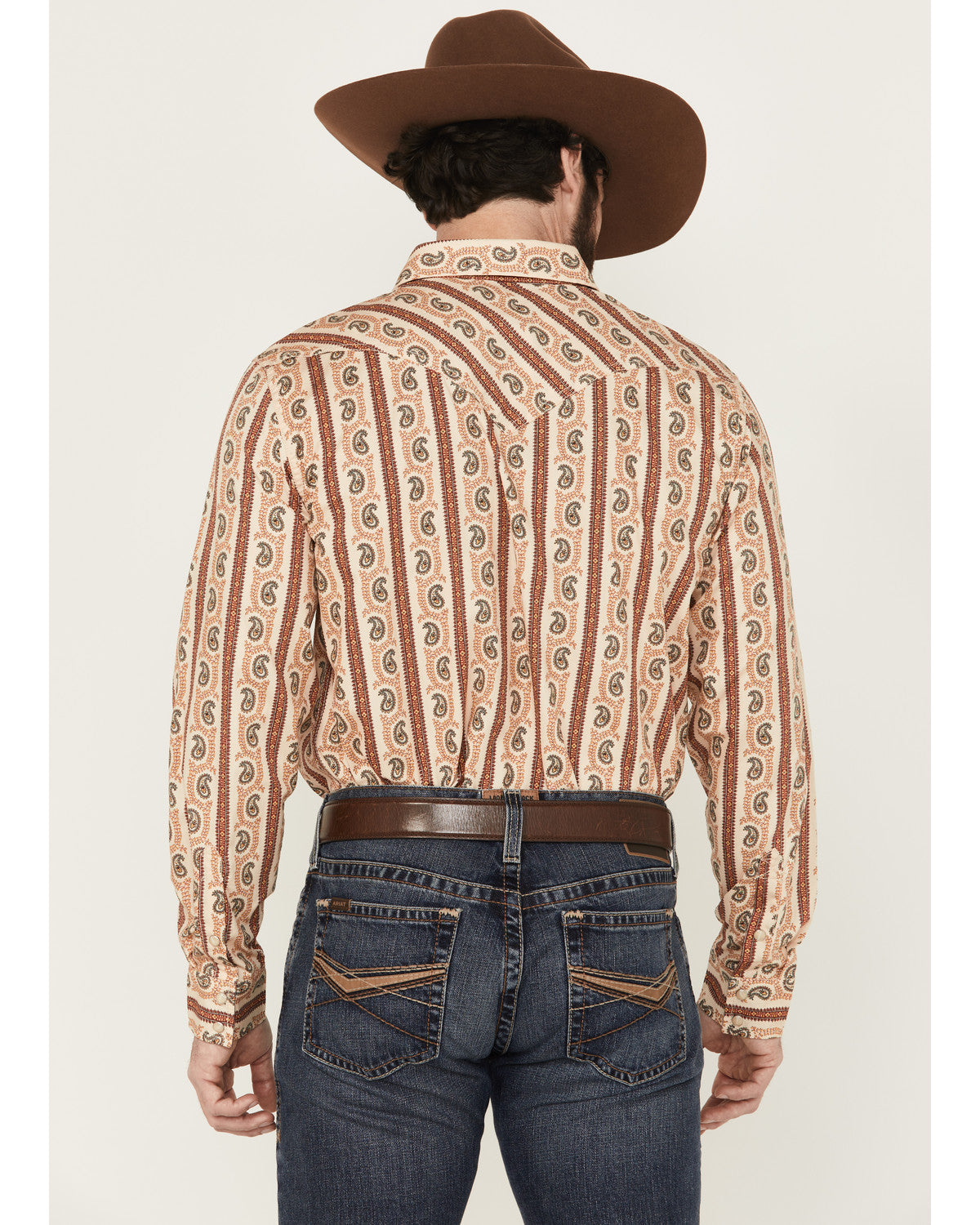 Cody James Men's Stillwell Paisley Print Long Sleeve Snap Western Shir