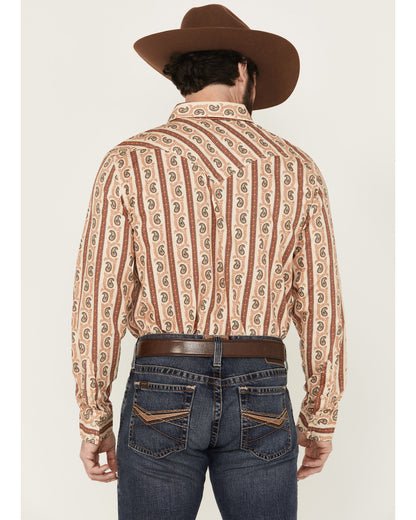Cody James Men's Stillwell Paisley Print Long Sleeve Snap Western Shir