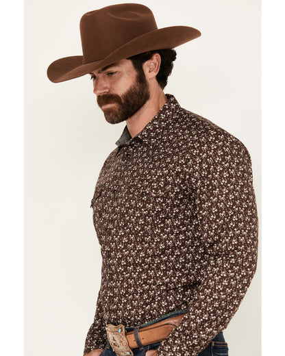Cody James Men's Garrison Floral Print Long Sleeve Snap Western Shirt