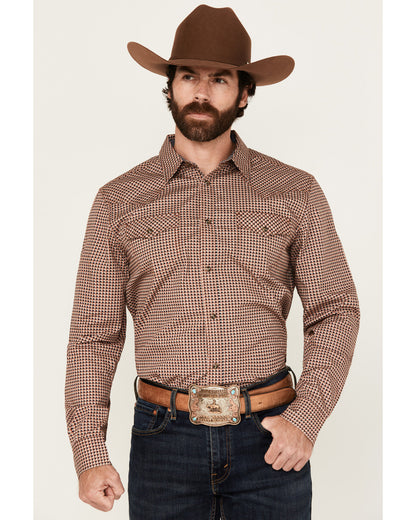 Cody James Men's Ramon Plaid Print Long Sleeve Snap Western Shirt