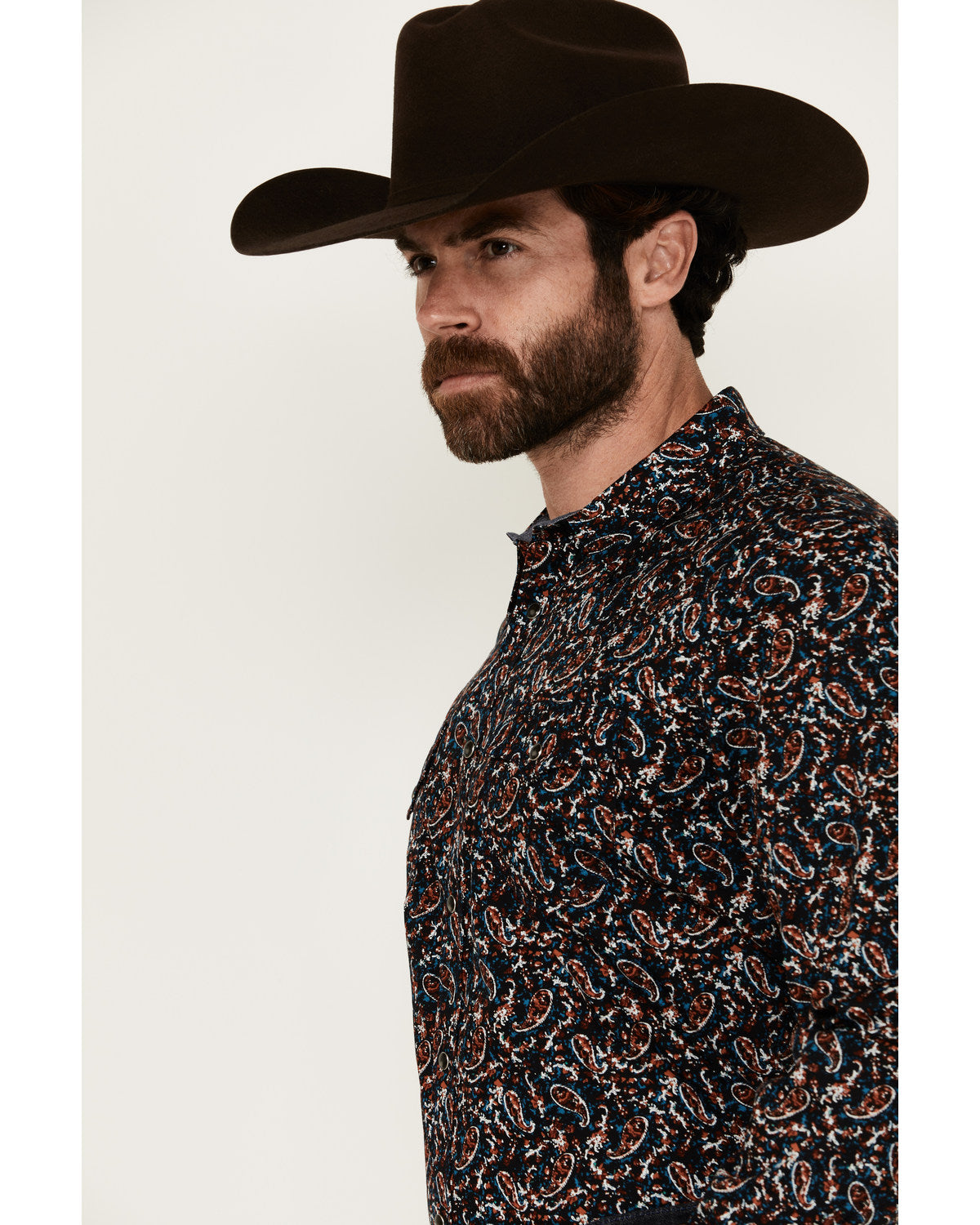 Cody James Men's Take Flight Paisley Print Long Sleeve Snap Western Sh