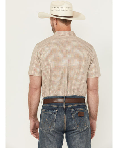 Cody James Men's Grill And Greet Geo Print Short Sleeve Button-Down St
