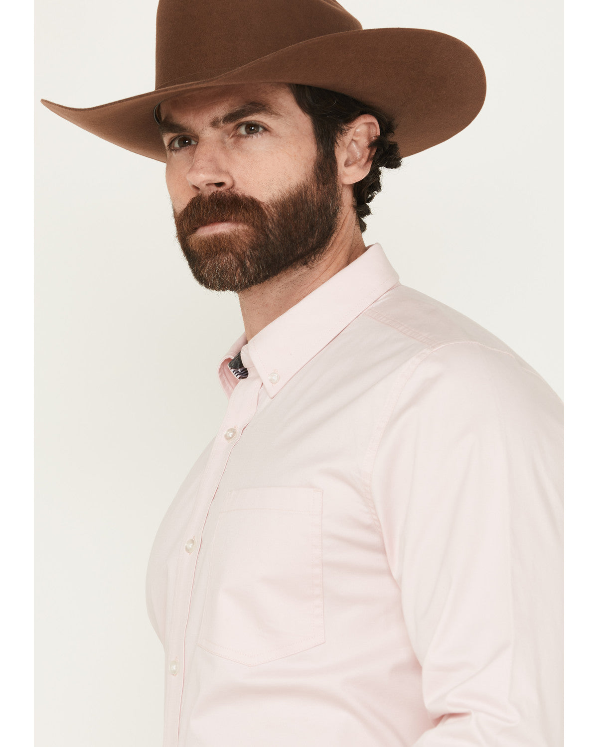 Cody James Men's Performance Twill Solid Long Sleeve Button-Down Stret