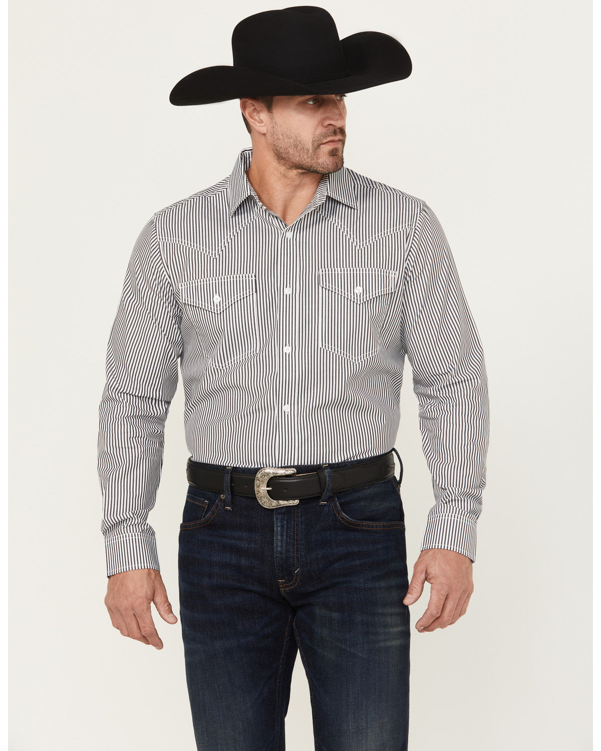 Cody James Black 1978® Men's Condor Striped Print Long Sleeve Button-D