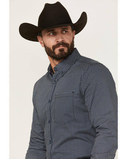 Cody James Men's Chris Geo Print Long Sleeve Button-Down Stretch Weste