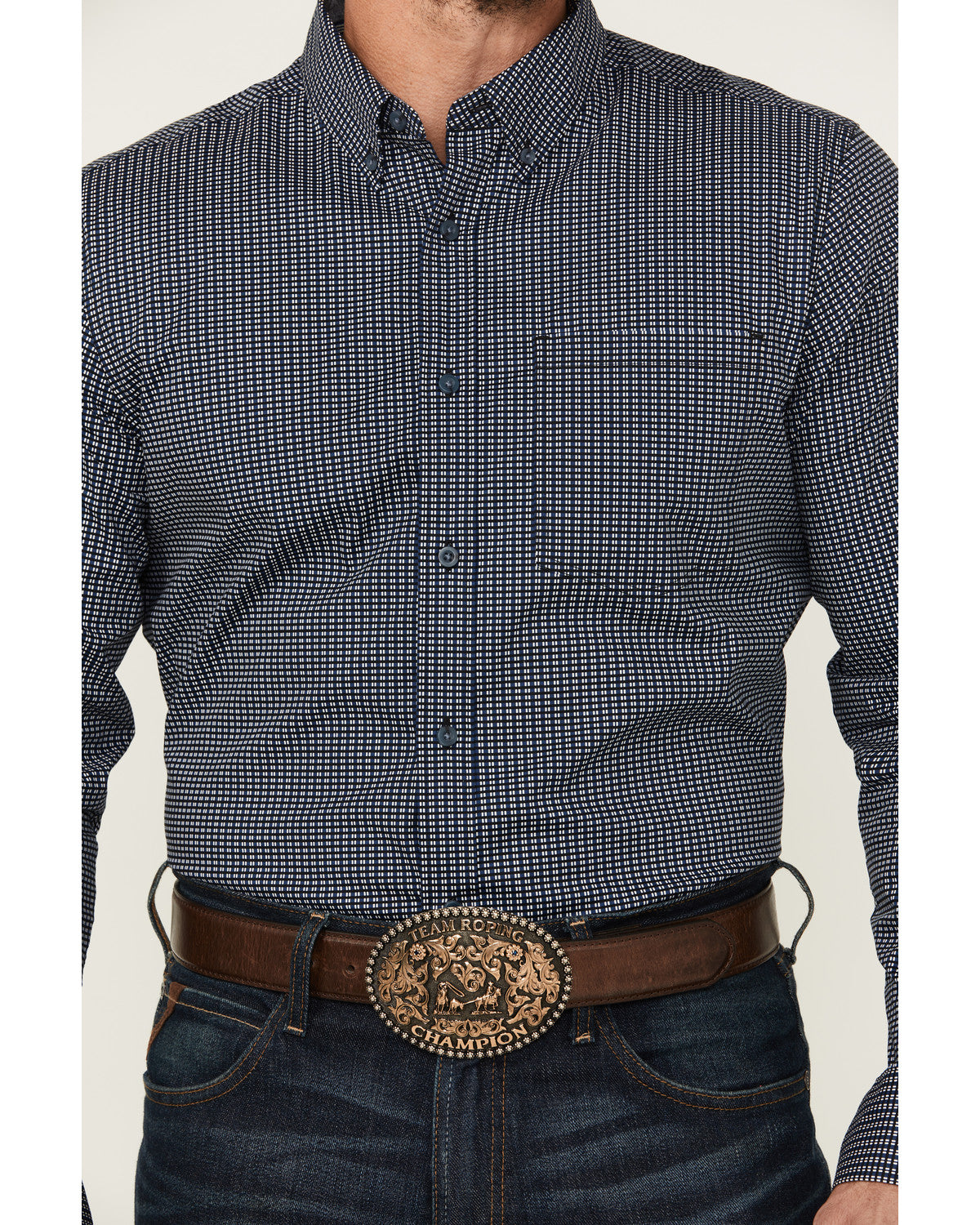 Cody James Men's Chris Geo Print Long Sleeve Button-Down Stretch Weste