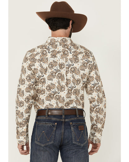 Cody James Men's Kendall Paisley Print Long Sleeve Button-Down Stretch