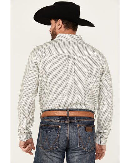 Cody James Men's Stirling Geo Print Long Sleeve Button-Down Stretch We