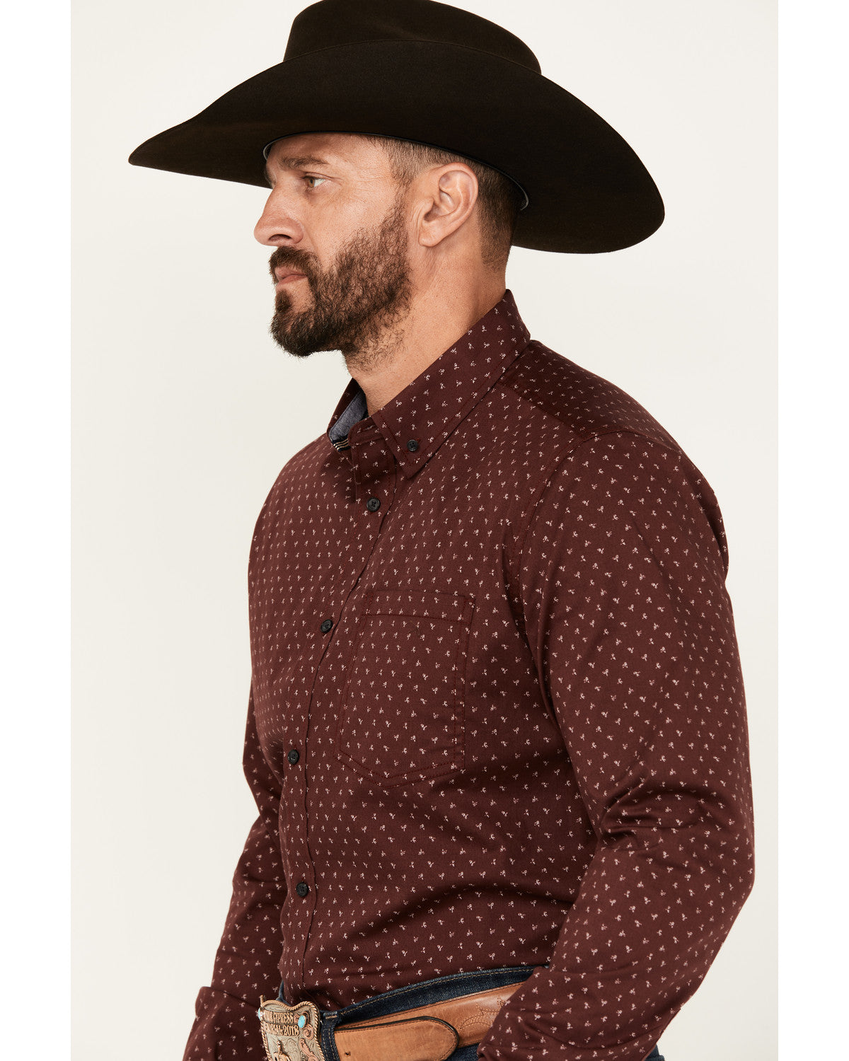 Cody James Men's Williams Mini Floral Print Long Sleeve Button-Down St