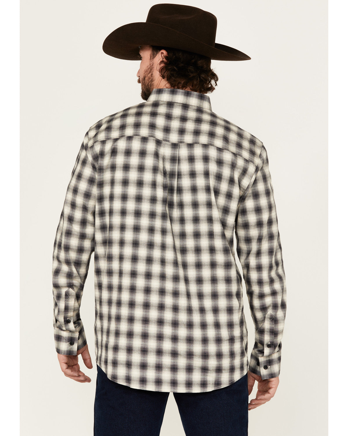 Cody James Men's Palamino Plaid Print Long Sleeve Button-Down Stretch