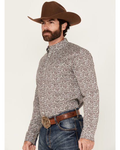 Cody James Men's Country Paisley Print Long Sleeve Button-Down Stretch