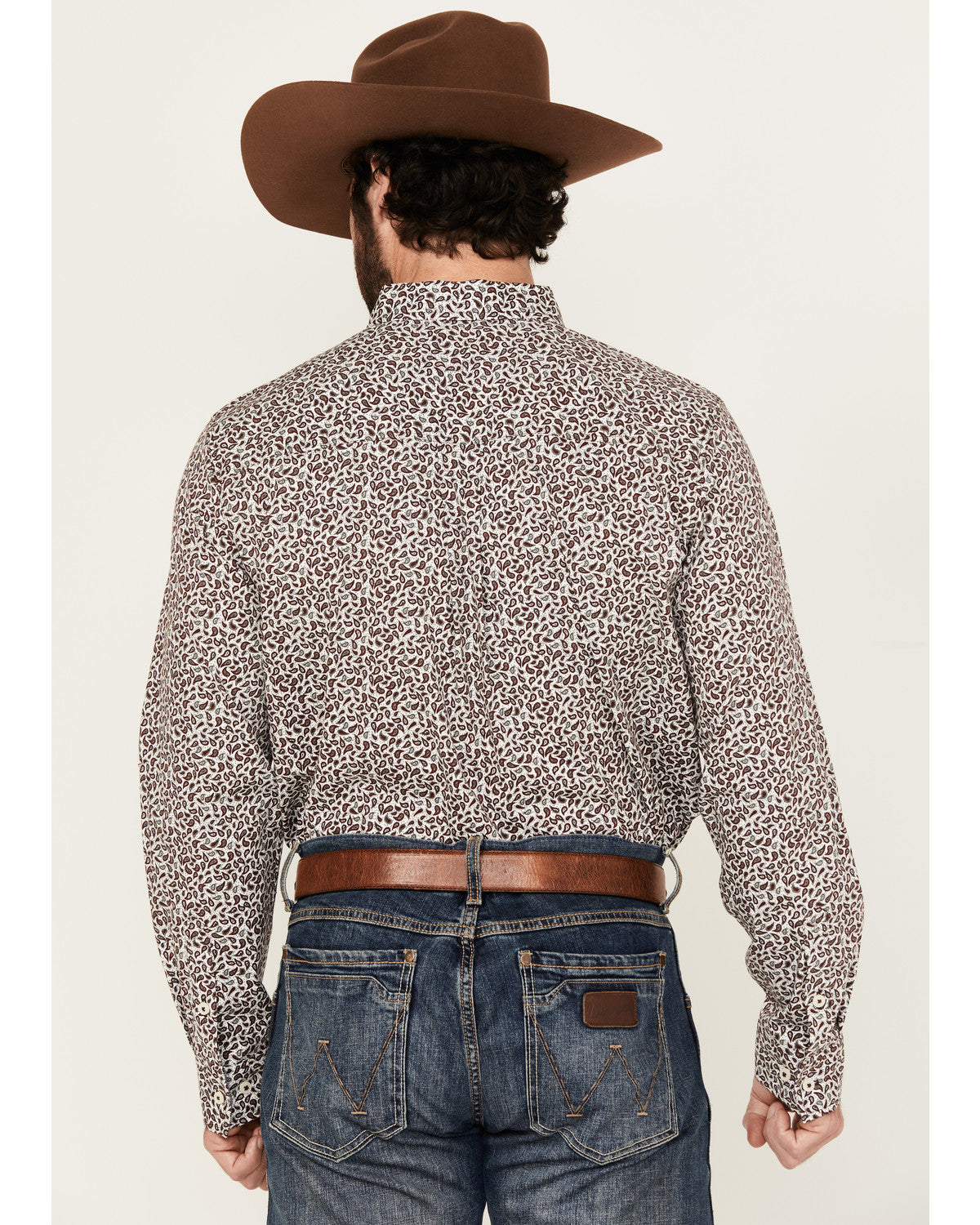 Cody James Men's Country Paisley Print Long Sleeve Button-Down Stretch