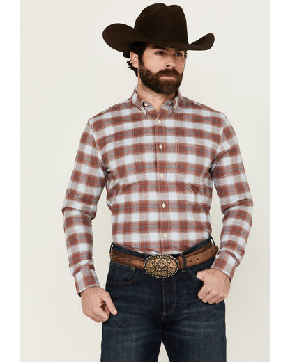 Cody James Men's Rush Plaid Print Long Sleeve Button-Down Stretch West