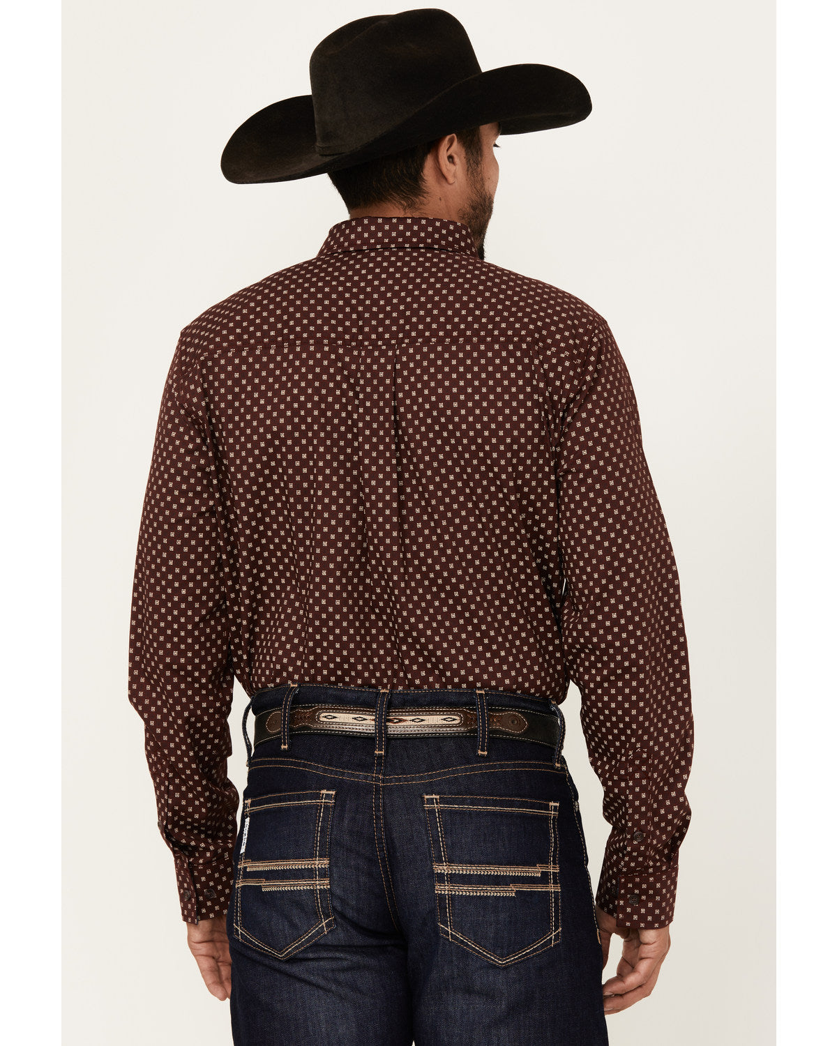 Cody James Men's Big Deal Geo Print Long Sleeve Button-Down Stretch We