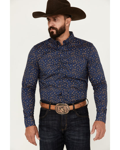 Cody James Men's Meadowlark Floral Print Long Sleeve Button-Down Stret