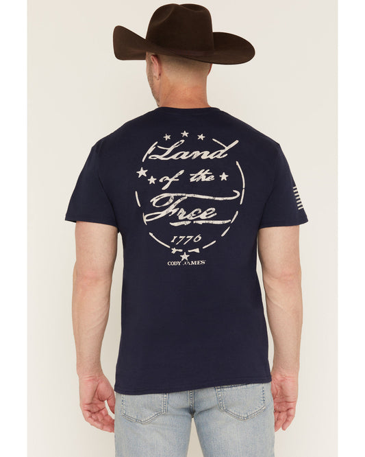 Cody James Men's America 250 Land of the Free Short Sleeve Graphic T-S