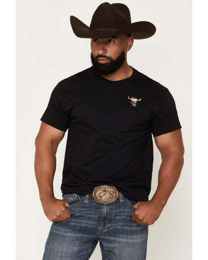 Cody James Men's Skull and Snake Embroidered Short Sleeve Graphic T-Sh
