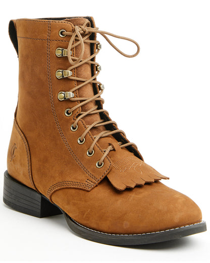 Cody James Men's 8" Highland Distressed Lace-Up Boots - Round Toe