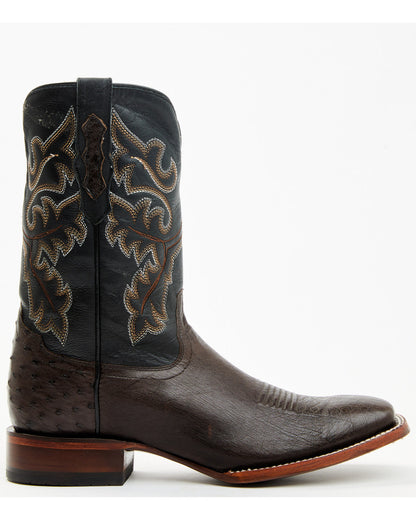 Cody James Men's Exotic Ostrich Western Boots - Broad Square Toe