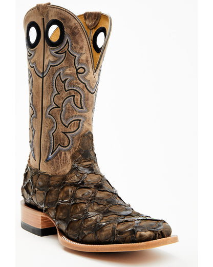 Cody James Men's Exotic Pirarucu Western Boots - Broad Square Toe