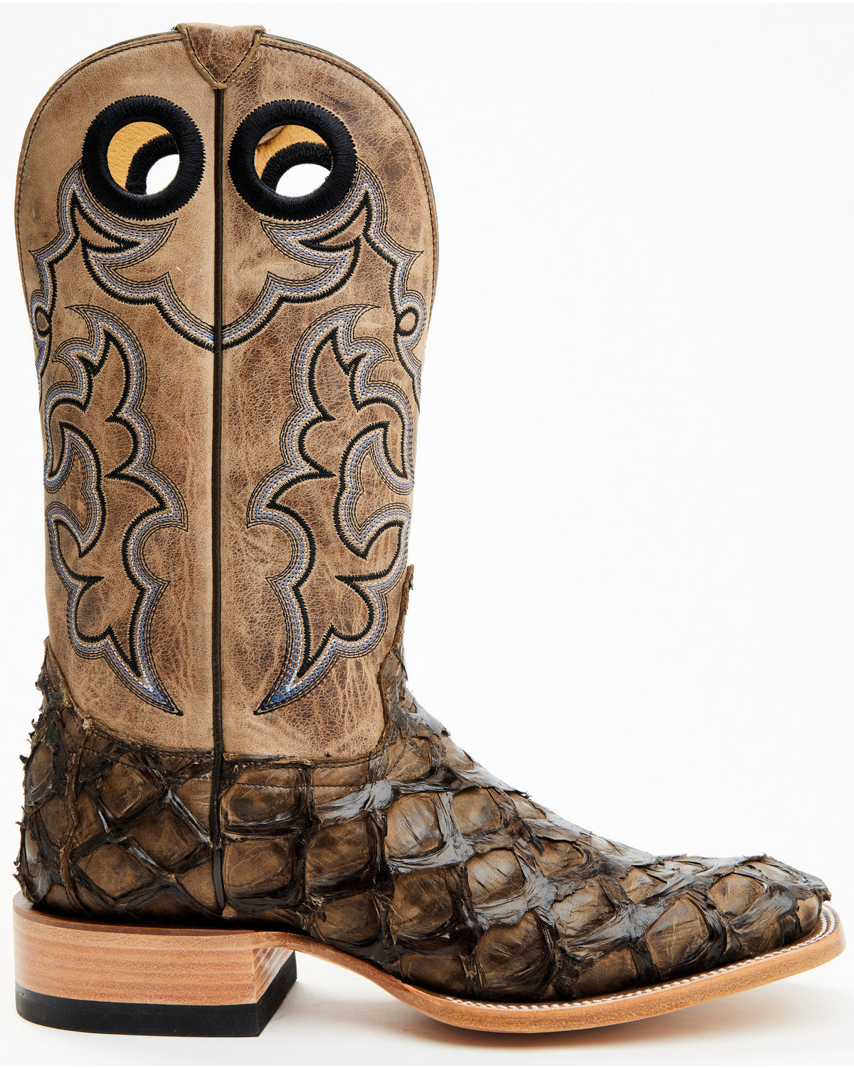 Cody James Men's Exotic Pirarucu Western Boots - Broad Square Toe
